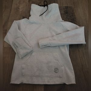 Born Primitive Cowl At The Full Moon Sweatshirt Heather White